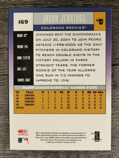 2005 Donruss #169 Jason Jennings