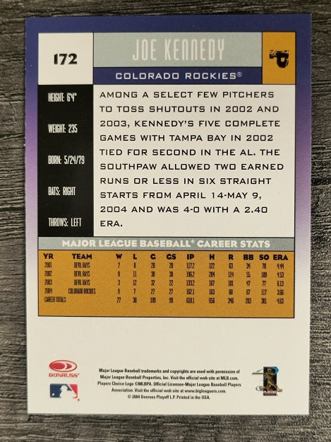 2005 Donruss #172 Joe Kennedy