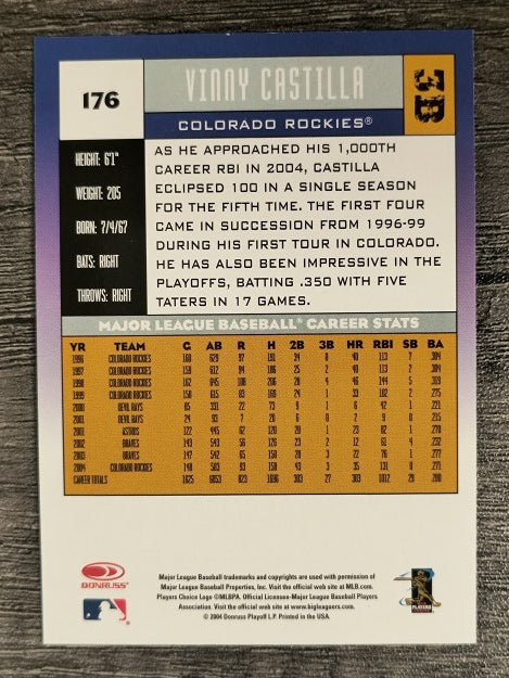 2005 Donruss #176 Vinny Castilla