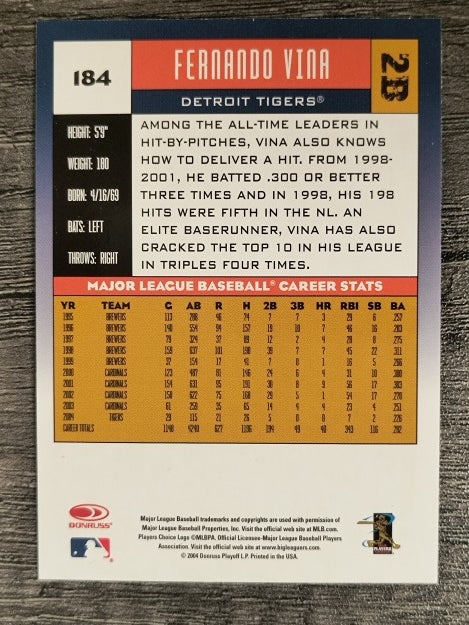 2005 Donruss #184 Fernando Vina