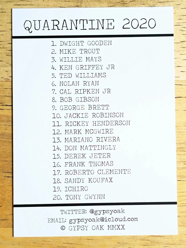 2020 Gypsy Oak Quarantine Art Project Black and White #2 Mike Trout
