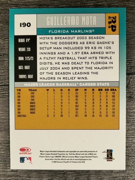 2005 Donruss #190 Guillermo Mota