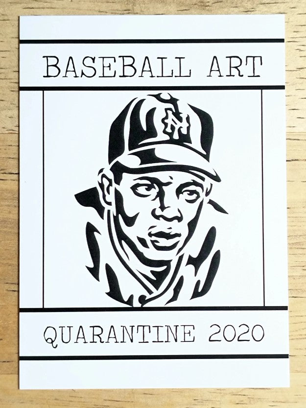 2020 Gypsy Oak Quarantine Art Project Black and White #3 Willie Mays