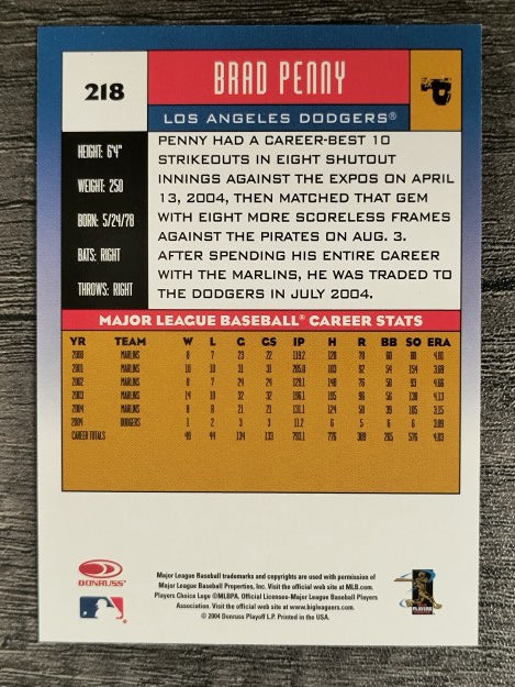 2005 Donruss #218 Brad Penny