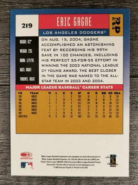 2005 Donruss #219 Eric Gagne