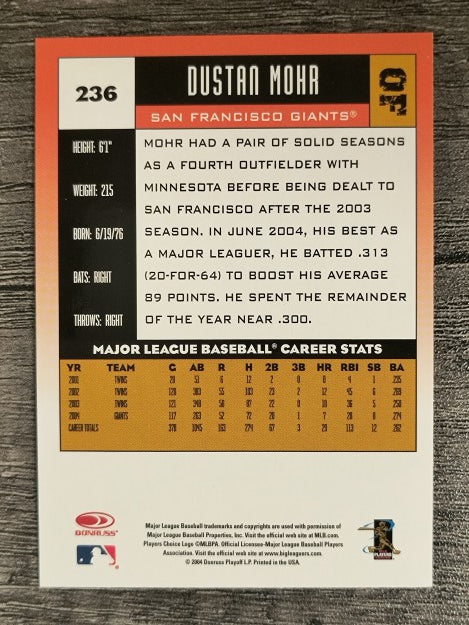 2005 Donruss #236 Dustan Mohr