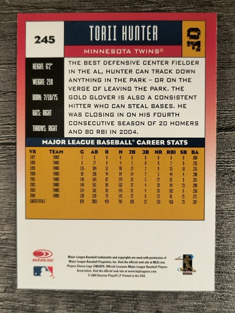 2005 Donruss #245 Torii Hunter