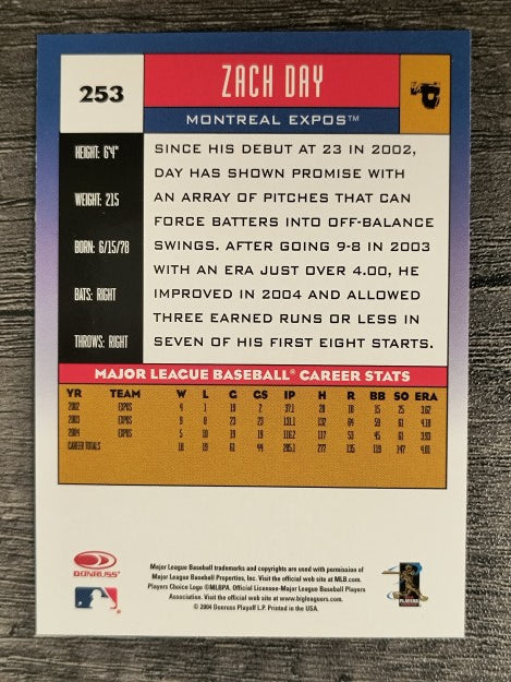 2005 Donruss #253 Zach Day