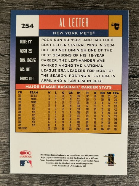 2005 Donruss #254 Al Leiter