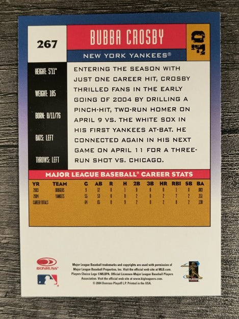 2005 Donruss #267 Bubba Crosby