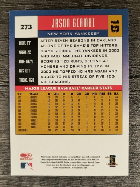 2005 Donruss #273 Jason Giambi