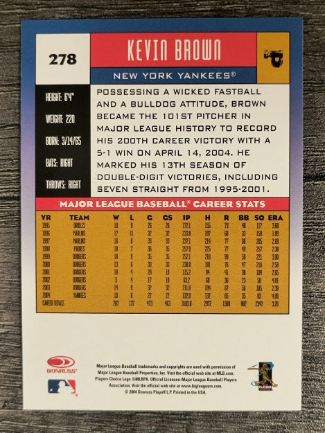 2005 Donruss #278 Kevin Brown