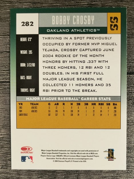 2005 Donruss #282 Bobby Crosby