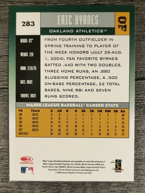 2005 Donruss #283 Eric Byrnes