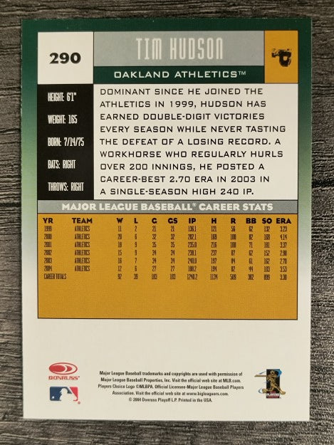 2005 Donruss #290 Tim Hudson