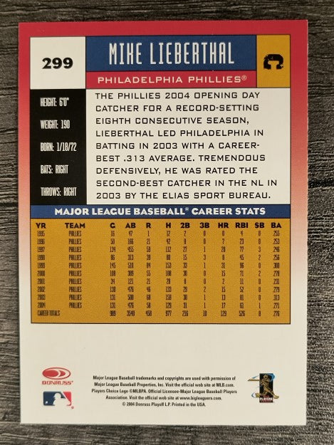 2005 Donruss #299 Mike Lieberthal