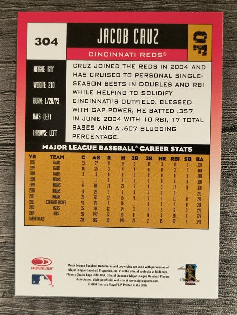 2005 Donruss #304 Jacob Cruz