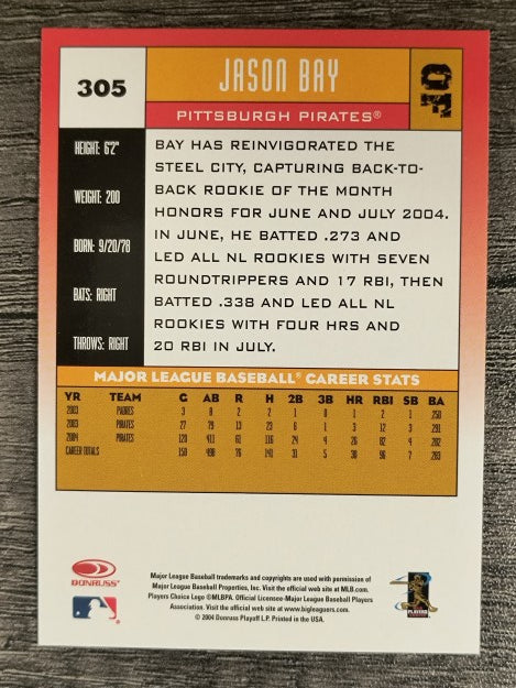 2005 Donruss #305 Jason Bay