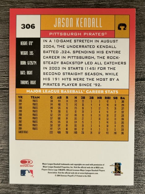 2005 Donruss #306 Jason Kendall