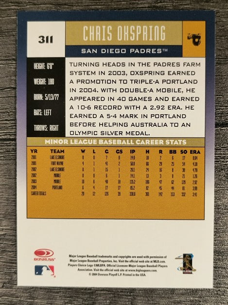 2005 Donruss #311 Chris Oxspring