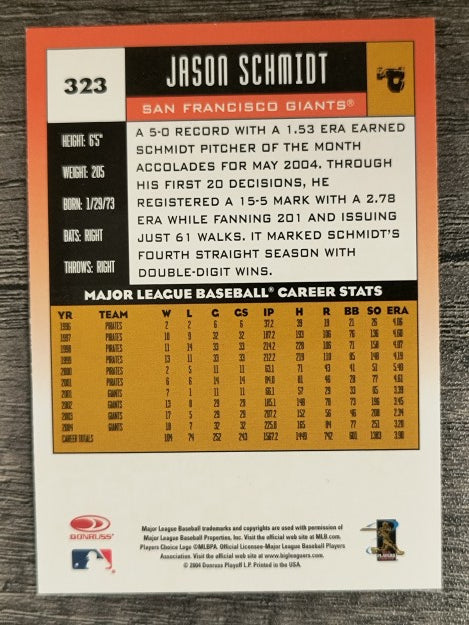 2005 Donruss #323 Jason Schmidt