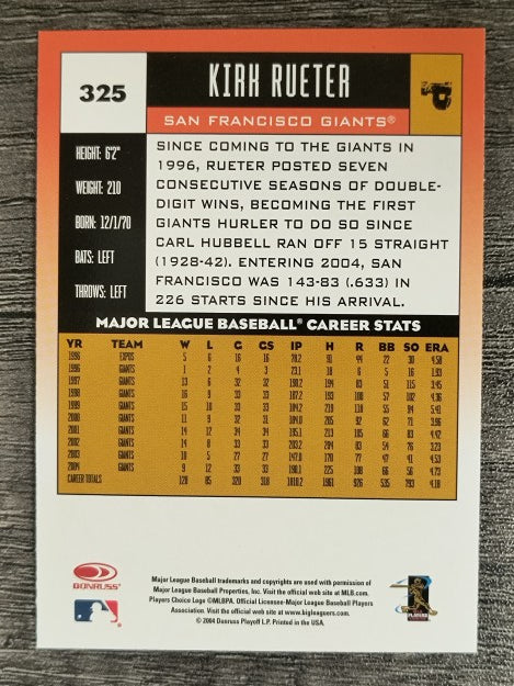2005 Donruss #325 Kirk Rueter
