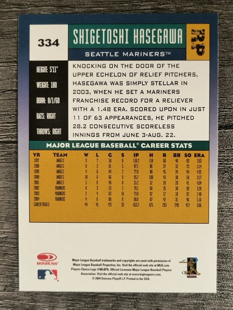 2005 Donruss #334 Shigetoshi Hasegawa
