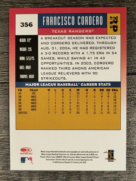 2005 Donruss #356 Francisco Cordero