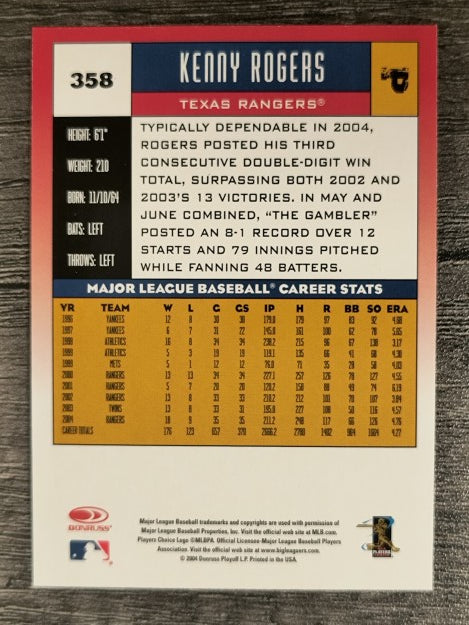 2005 Donruss #358 Kenny Rogers