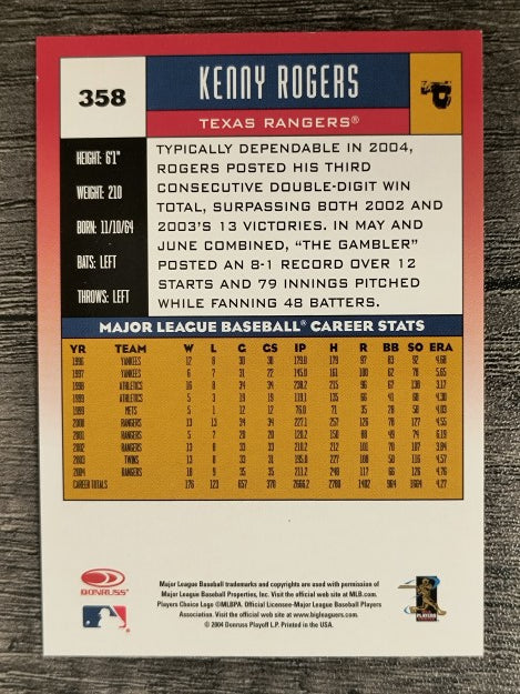 2005 Donruss #358 Kenny Rogers