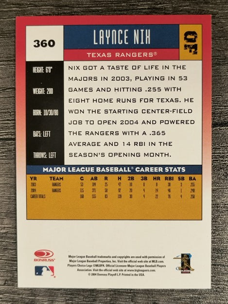 2005 Donruss #360 Laynce Nix