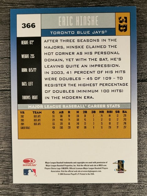 2005 Donruss #366 Eric Hinske