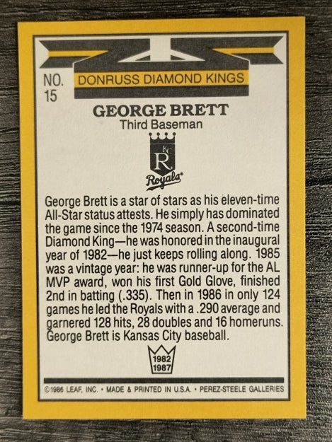 1987 Donruss #15 George Brett DK