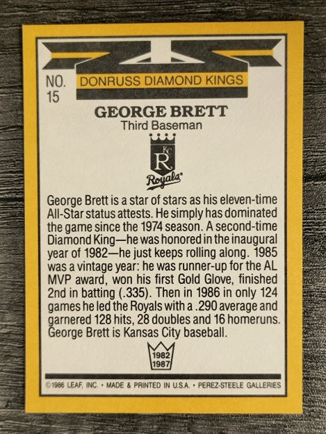 1987 Donruss #15 George Brett DK