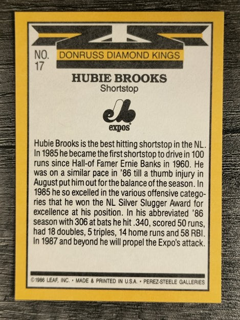 1987 Donruss #17 Hubie Brooks DK