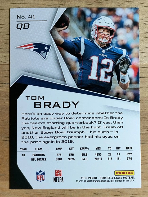 2019 Rookies and Stars #41 Tom Brady