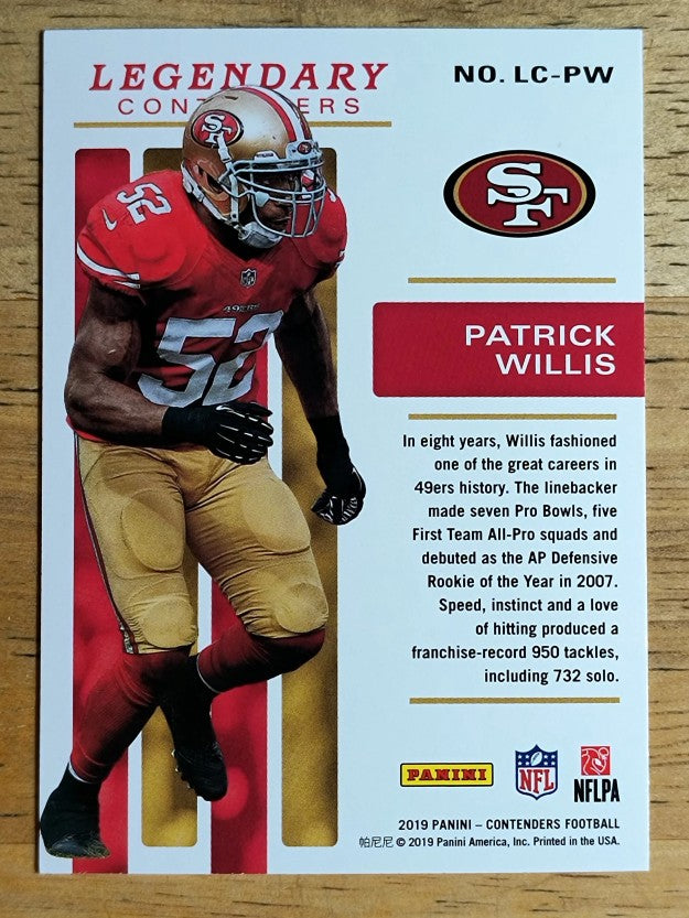 2019 Panini Contenders Legendary Contenders #15 Patrick Willis
