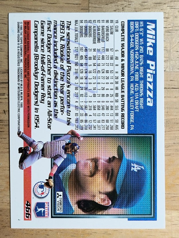 1995 Topps #466 Mike Piazza