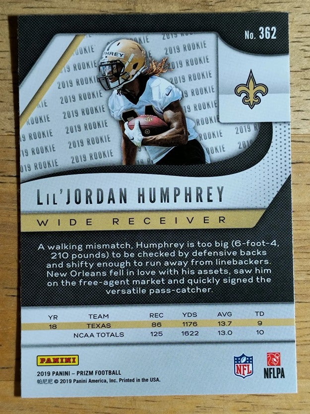 2019 Panini Prizm #362 Lil'Jordan Humphrey RC