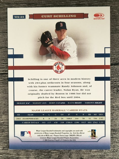 2004 Donruss World Series #24 Curt Schilling