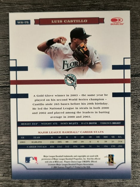 2004 Donruss World Series #75 Luis Castillo