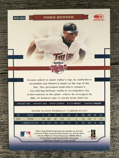 2004 Donruss World Series #107 Torii Hunter