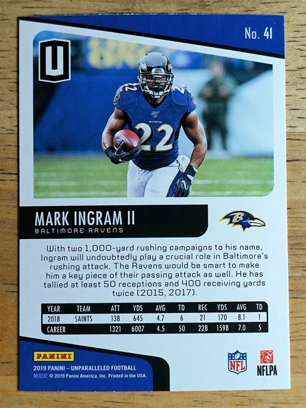 2019 Panini Unparalleled #41 Mark Ingram II