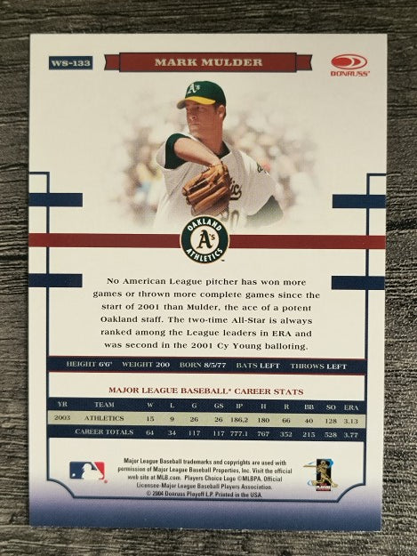 2004 Donruss World Series #133 Mark Mulder