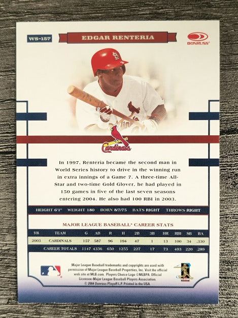 2004 Donruss World Series #157 Edgar Renteria