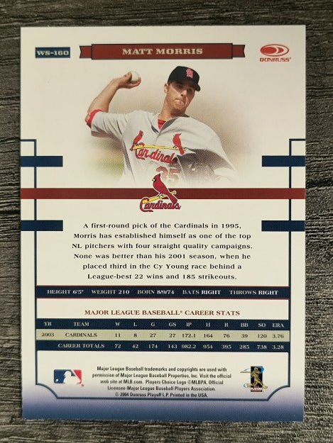 2004 Donruss World Series #160 Matt Morris