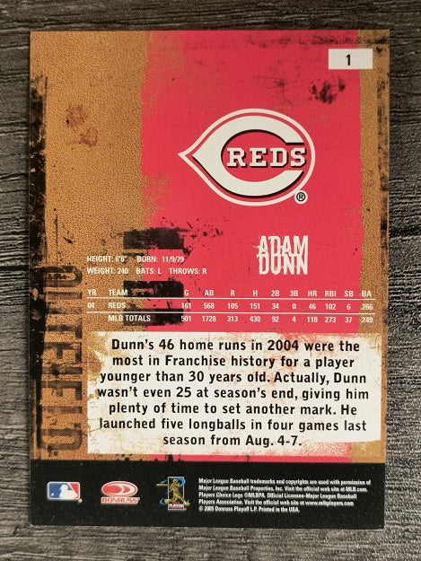 2005 Leather and Lumber #1 Adam Dunn