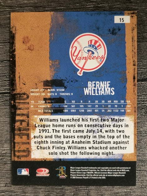 2005 Leather and Lumber #15 Bernie Williams