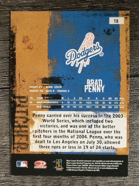 2005 Leather and Lumber #18 Brad Penny