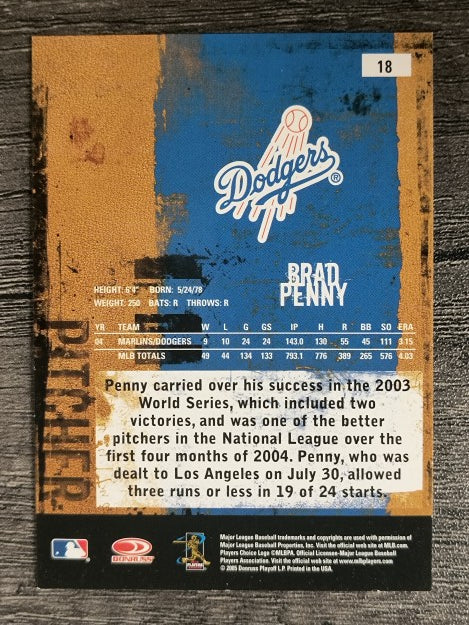 2005 Leather and Lumber #18 Brad Penny